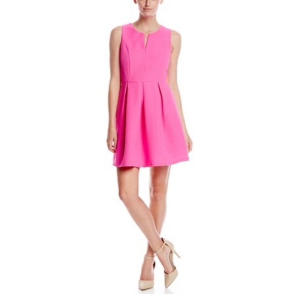 C. Luce Dresses & Skirts - C. Luce Hot Pink Zip Front Dress With Pockets